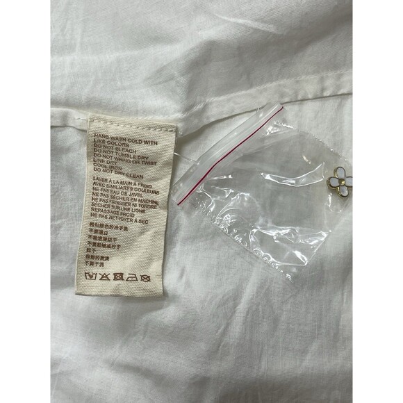 Anthropologie Let Me Be Midi Dress Long Sleeve V Neck Ivory Floral Preppy 3X NWT - Picture 13 of 15